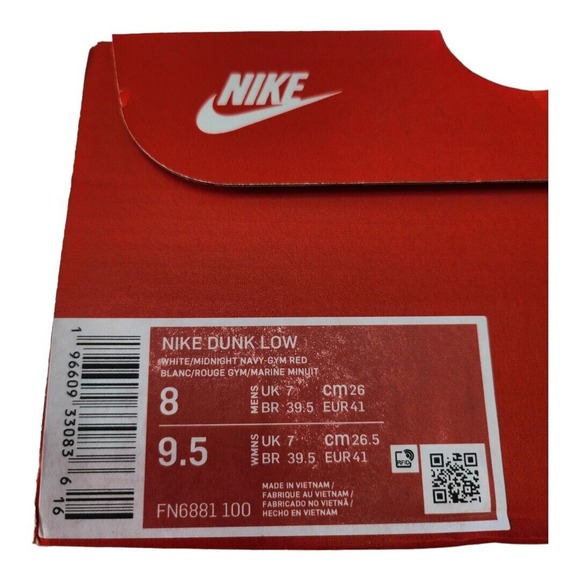 NEW Deadstock Nike Dunk Low Washed Denim Mens Size 8 Women's 9.5 FN6881-100 DS - Picture 12 of 12